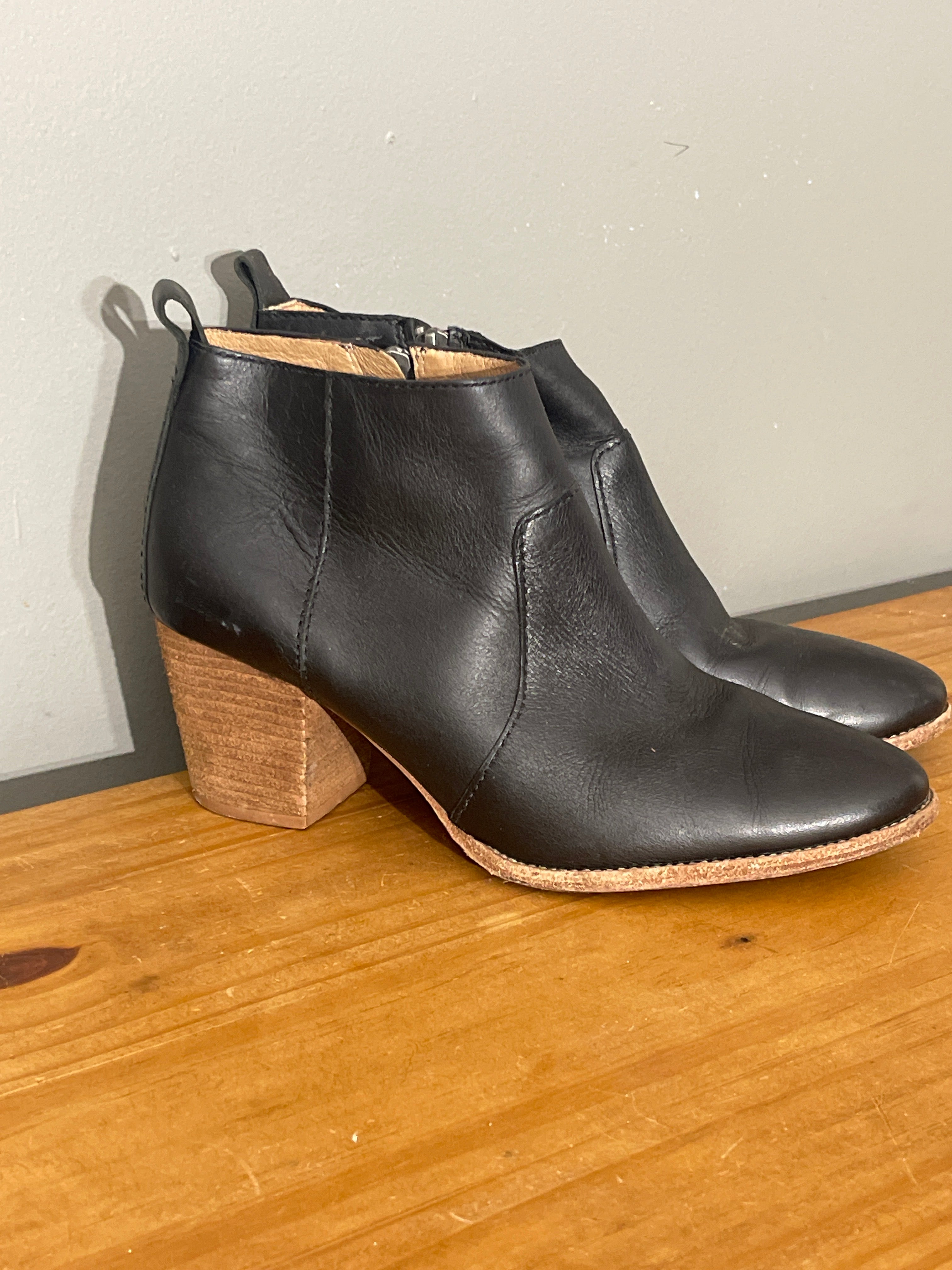 Leather booties